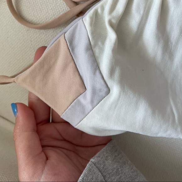 L space bikini top grey white and tan. Great condition. White is slightly faded - Picture 6 of 6
